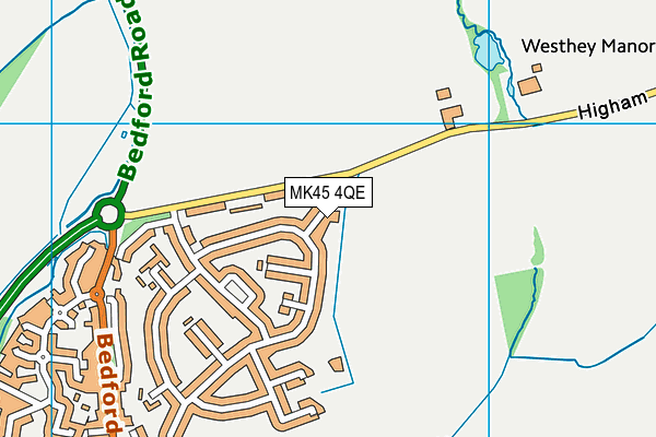 MK45 4QE map - OS VectorMap District (Ordnance Survey)