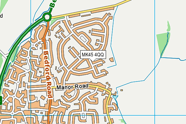MK45 4QQ map - OS VectorMap District (Ordnance Survey)