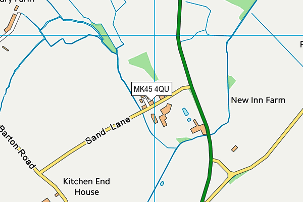 MK45 4QU map - OS VectorMap District (Ordnance Survey)