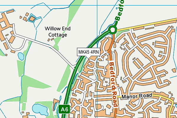 MK45 4RN map - OS VectorMap District (Ordnance Survey)