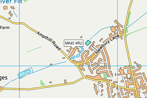 MK45 4RU map - OS VectorMap District (Ordnance Survey)