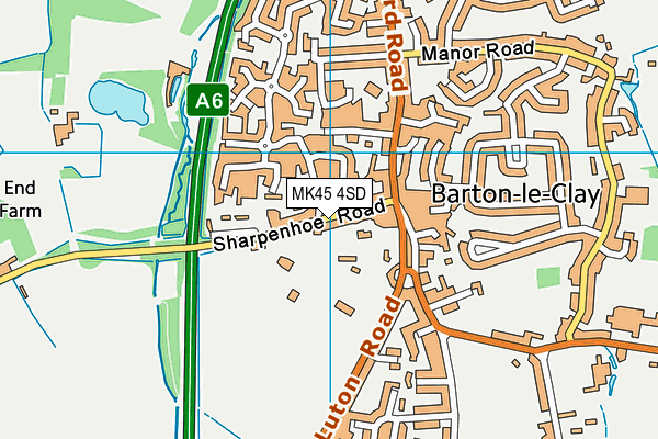 Barton Rovers Fc map (MK45 4SD) - OS VectorMap District (Ordnance Survey)