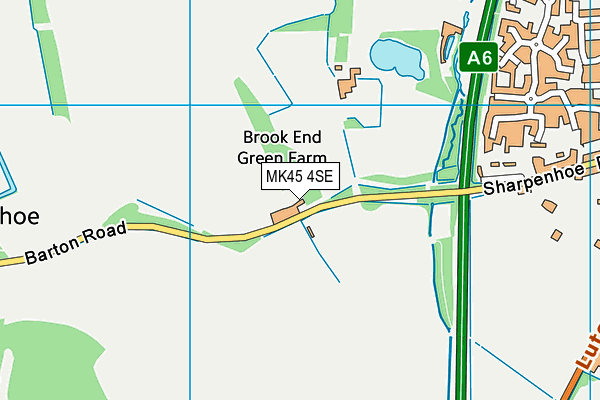 MK45 4SE map - OS VectorMap District (Ordnance Survey)