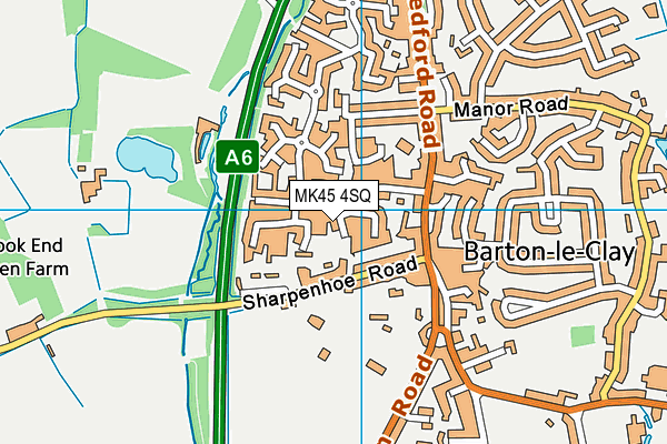 MK45 4SQ map - OS VectorMap District (Ordnance Survey)