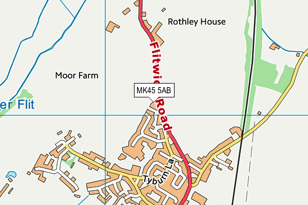 MK45 5AB map - OS VectorMap District (Ordnance Survey)