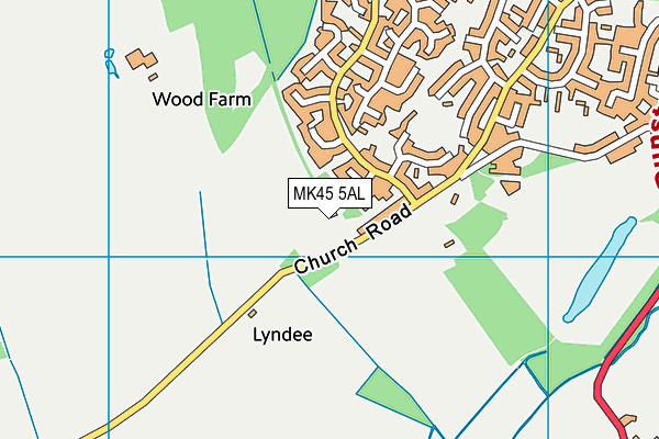 MK45 5AL map - OS VectorMap District (Ordnance Survey)