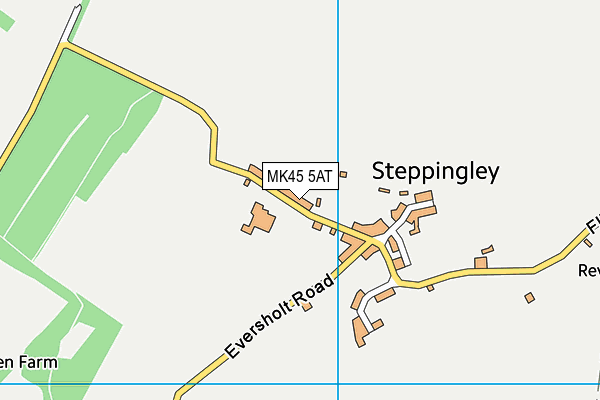 Steppingley Recreation Ground map (MK45 5AT) - OS VectorMap District (Ordnance Survey)