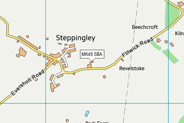 MK45 5BA map - OS VectorMap District (Ordnance Survey)