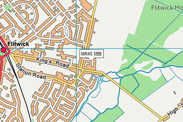 MK45 5BB map - OS VectorMap District (Ordnance Survey)
