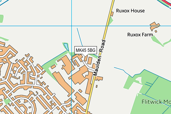 MK45 5BG map - OS VectorMap District (Ordnance Survey)