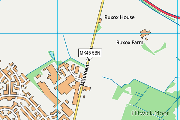 MK45 5BN map - OS VectorMap District (Ordnance Survey)