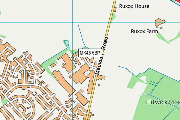 MK45 5BP map - OS VectorMap District (Ordnance Survey)