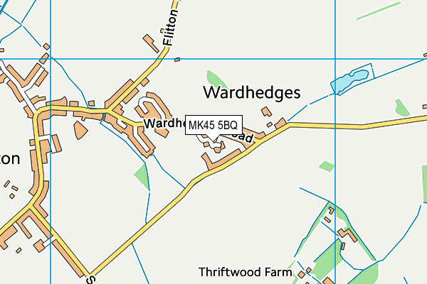 MK45 5BQ map - OS VectorMap District (Ordnance Survey)