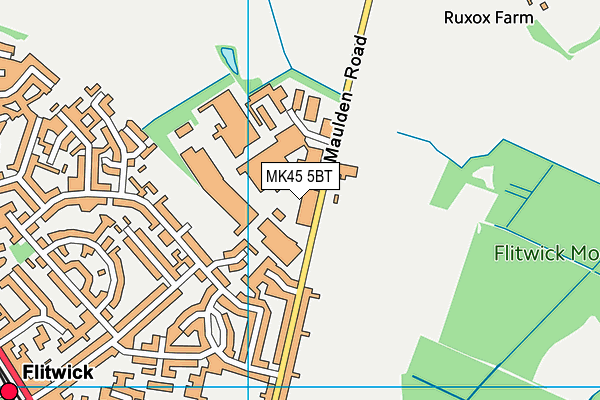 MK45 5BT map - OS VectorMap District (Ordnance Survey)