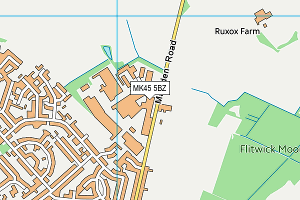 MK45 5BZ map - OS VectorMap District (Ordnance Survey)