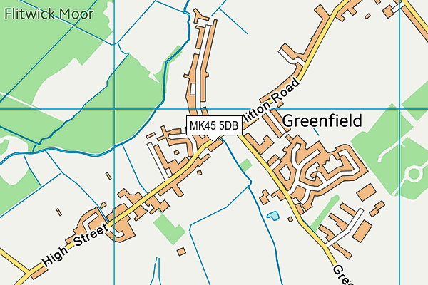 MK45 5DB map - OS VectorMap District (Ordnance Survey)