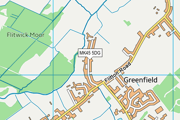 MK45 5DG map - OS VectorMap District (Ordnance Survey)