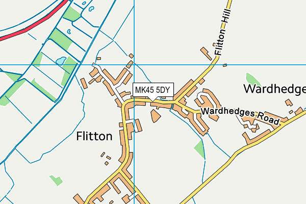 MK45 5DY map - OS VectorMap District (Ordnance Survey)