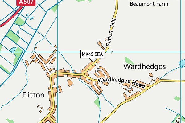 MK45 5EA map - OS VectorMap District (Ordnance Survey)