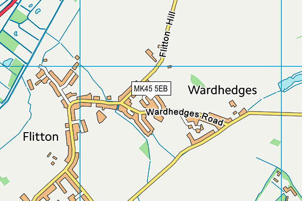 MK45 5EB map - OS VectorMap District (Ordnance Survey)