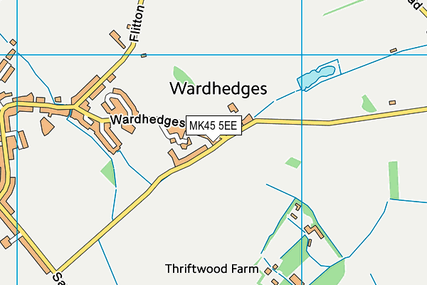 MK45 5EE map - OS VectorMap District (Ordnance Survey)