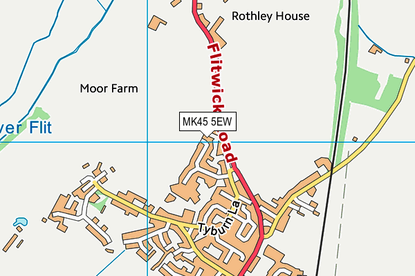 MK45 5EW map - OS VectorMap District (Ordnance Survey)