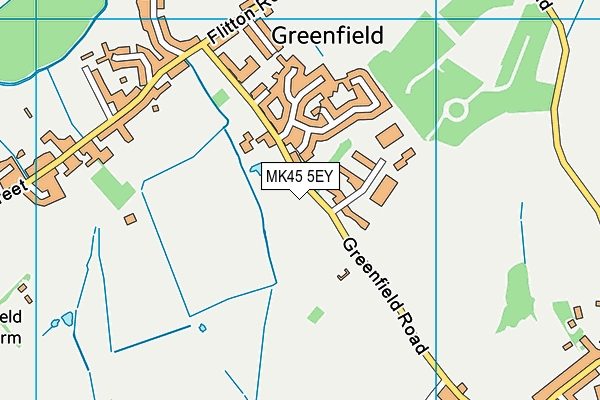 MK45 5EY map - OS VectorMap District (Ordnance Survey)