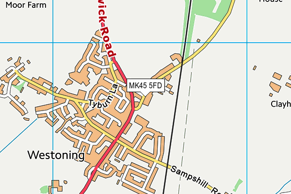 MK45 5FD map - OS VectorMap District (Ordnance Survey)