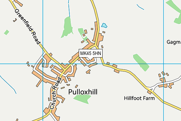 Greenfield And Pulloxhill Academy (Pulloxhill School) map (MK45 5HN) - OS VectorMap District (Ordnance Survey)