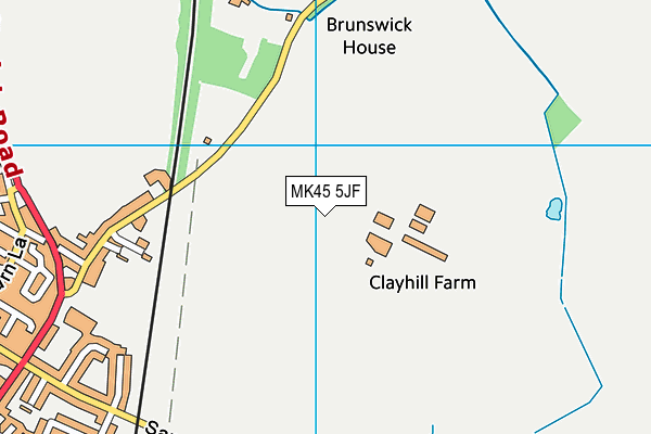 MK45 5JF map - OS VectorMap District (Ordnance Survey)