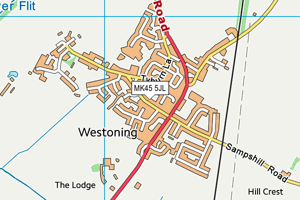 MK45 5JL map - OS VectorMap District (Ordnance Survey)