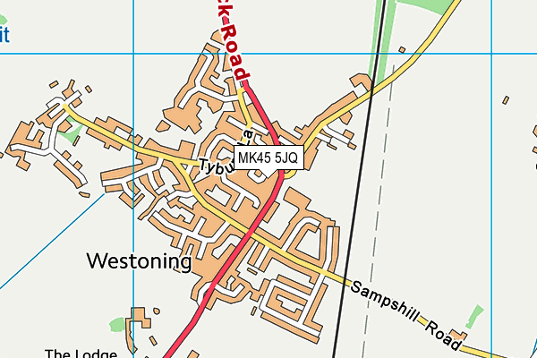 MK45 5JQ map - OS VectorMap District (Ordnance Survey)