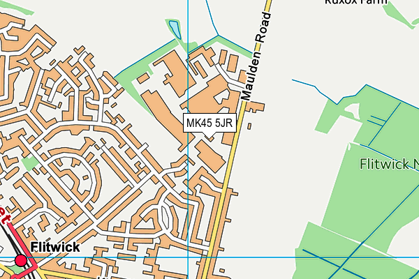 MK45 5JR map - OS VectorMap District (Ordnance Survey)