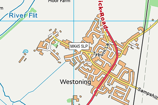 MK45 5LP map - OS VectorMap District (Ordnance Survey)