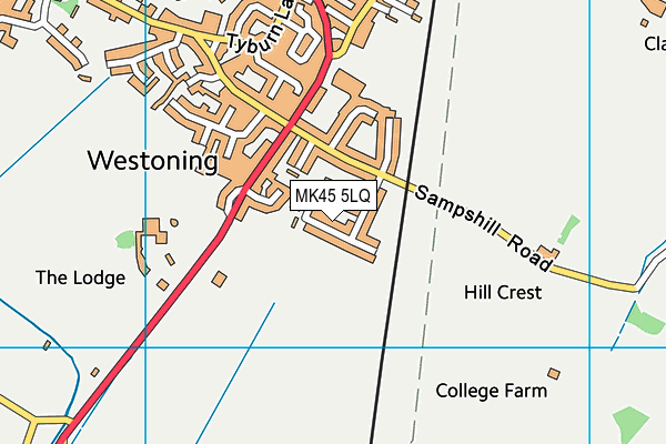 MK45 5LQ map - OS VectorMap District (Ordnance Survey)