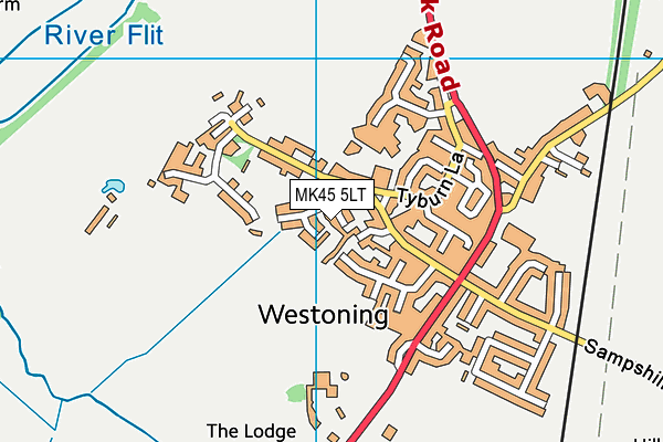 MK45 5LT map - OS VectorMap District (Ordnance Survey)