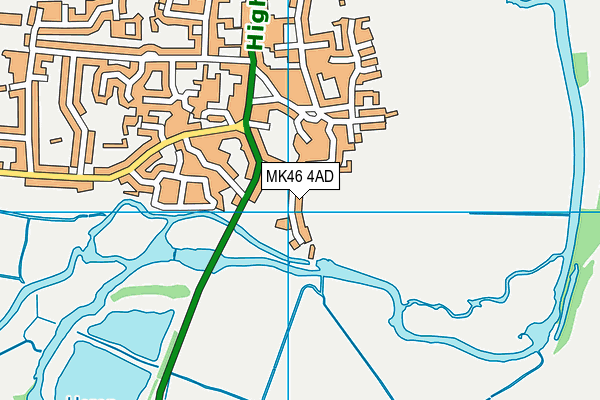 MK46 4AD map - OS VectorMap District (Ordnance Survey)