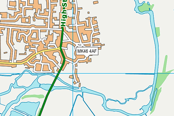 MK46 4AF map - OS VectorMap District (Ordnance Survey)
