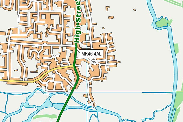 MK46 4AL map - OS VectorMap District (Ordnance Survey)