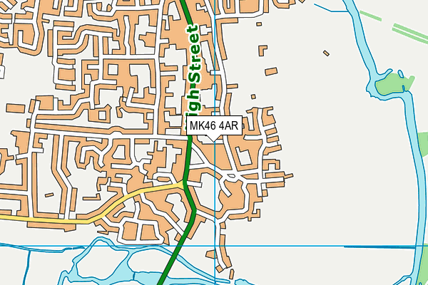 MK46 4AR map - OS VectorMap District (Ordnance Survey)