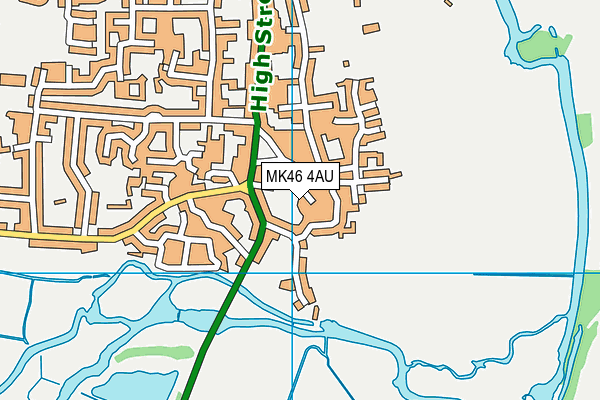 MK46 4AU map - OS VectorMap District (Ordnance Survey)