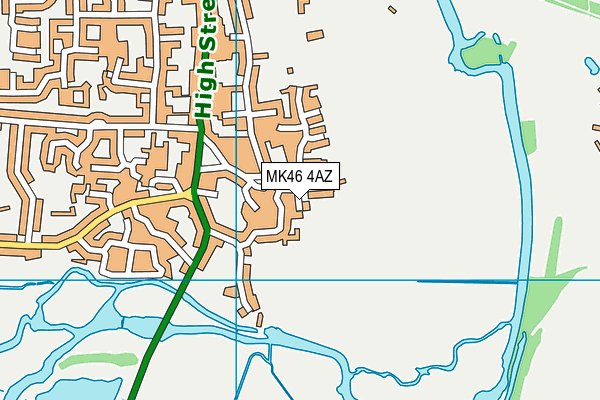 MK46 4AZ map - OS VectorMap District (Ordnance Survey)