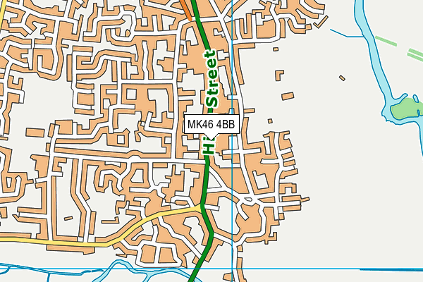 MK46 4BB map - OS VectorMap District (Ordnance Survey)