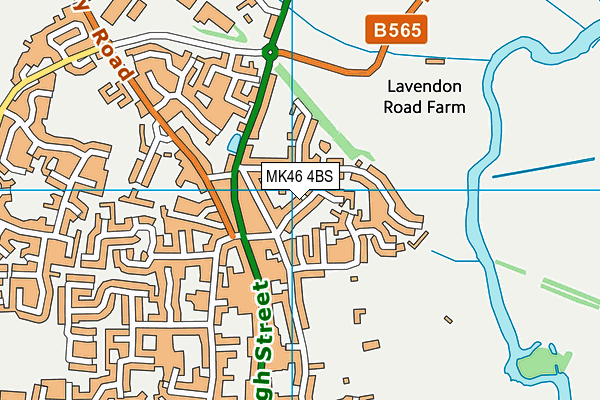 MK46 4BS map - OS VectorMap District (Ordnance Survey)