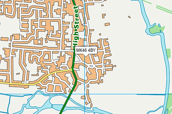 MK46 4BY map - OS VectorMap District (Ordnance Survey)
