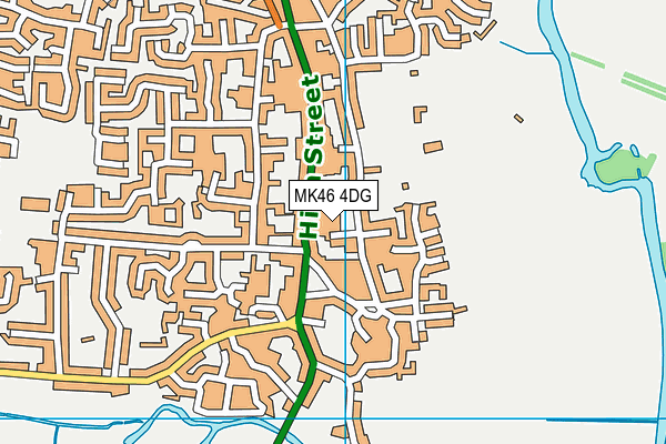 MK46 4DG map - OS VectorMap District (Ordnance Survey)