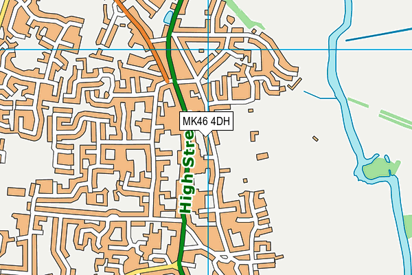 MK46 4DH map - OS VectorMap District (Ordnance Survey)