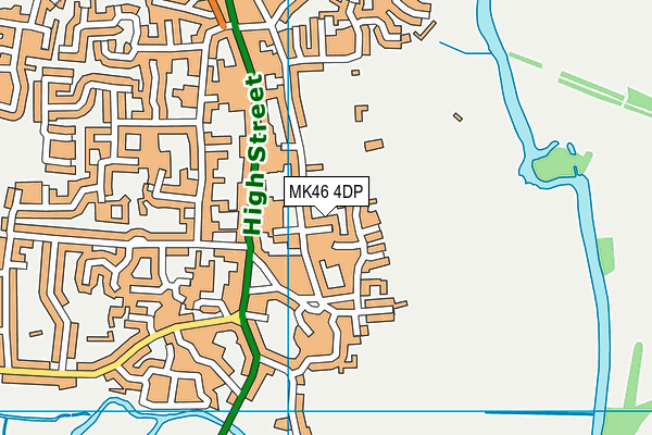MK46 4DP map - OS VectorMap District (Ordnance Survey)