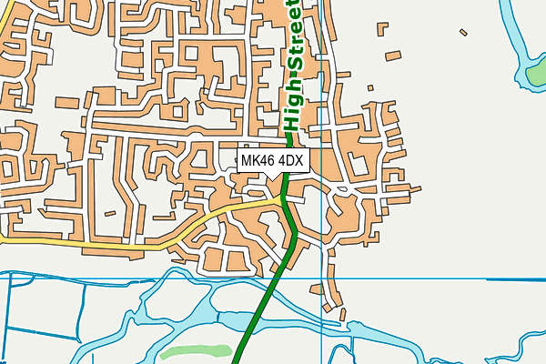 MK46 4DX map - OS VectorMap District (Ordnance Survey)