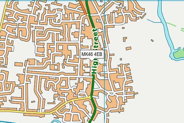 MK46 4EB map - OS VectorMap District (Ordnance Survey)